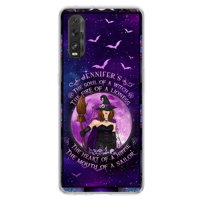 Custom Personalized Witch Purple Phone Case - Halloween Gift Idea - The Soul Of A Witch The Fire Of A Lioness - Case for Xiaomi/ Oppo/ Huawei