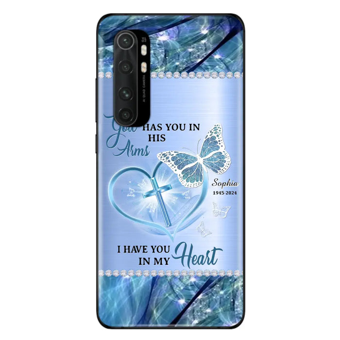 Custom Personalized Memorial Phone Case - Memorial Gift Idea For Family Member - God Has You In His Arms I Have You in My Heart - Case For Xiaomi/ Oppo/ Huawei