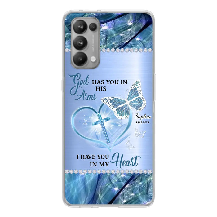 Custom Personalized Memorial Phone Case - Memorial Gift Idea For Family Member - God Has You In His Arms I Have You in My Heart - Case For Xiaomi/ Oppo/ Huawei