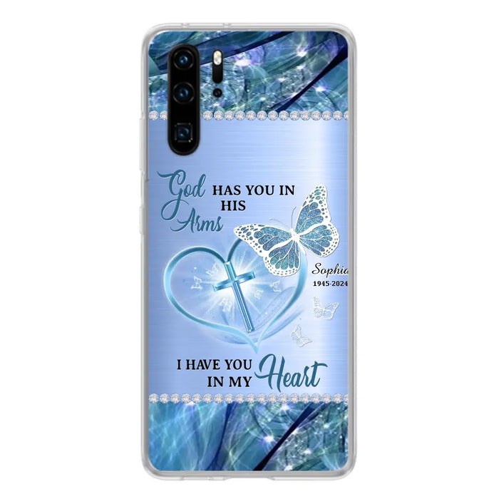 Custom Personalized Memorial Phone Case - Memorial Gift Idea For Family Member - God Has You In His Arms I Have You in My Heart - Case For Xiaomi/ Oppo/ Huawei