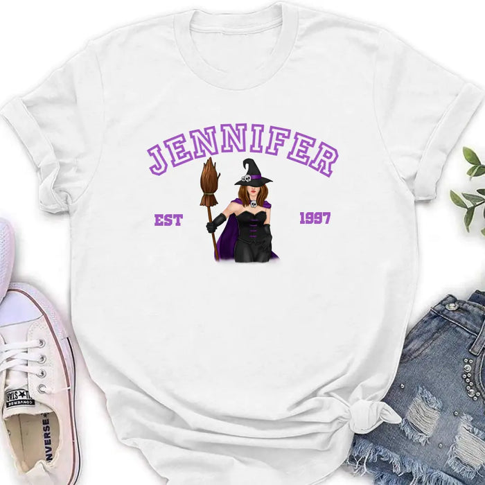 Custom Personalized Witch T-shirt/ Long Sleeve/ Sweatshirt/ Hoodie - Halloween Gift Idea For Witch/ Bestie - Custom Name