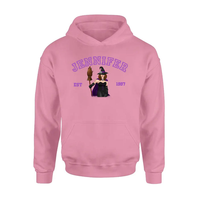 Custom Personalized Witch T-shirt/ Long Sleeve/ Sweatshirt/ Hoodie - Halloween Gift Idea For Witch/ Bestie - Custom Name