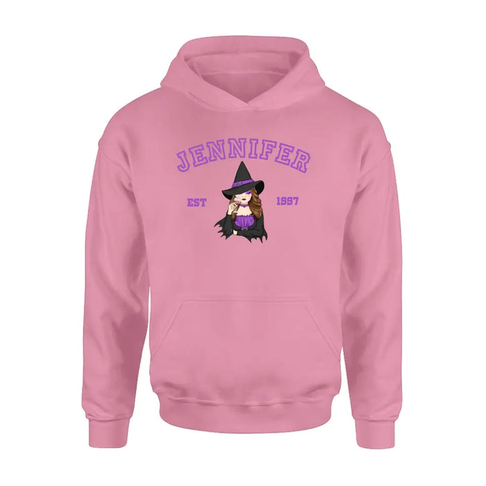 Custom Personalized Witch T-shirt/ Long Sleeve/ Sweatshirt/ Hoodie - Custom Name - Halloween Gift Idea For Witch/ Bestie