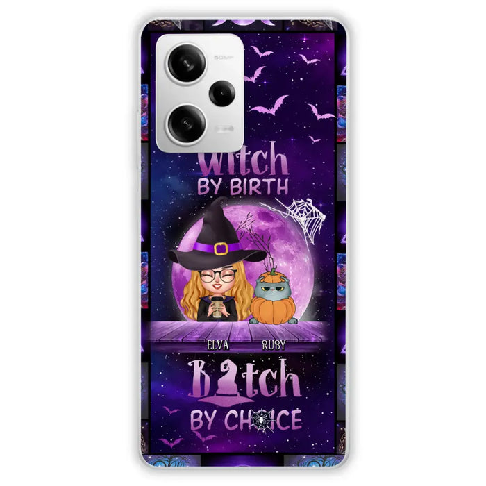 Custom Personalized Witch Phone Case - Gift Idea For Witch/ Dog/ Cat Lover - Upto 4 Pets - Witch By Birth - Case For Xiaomi/ Oppo/ Huawei