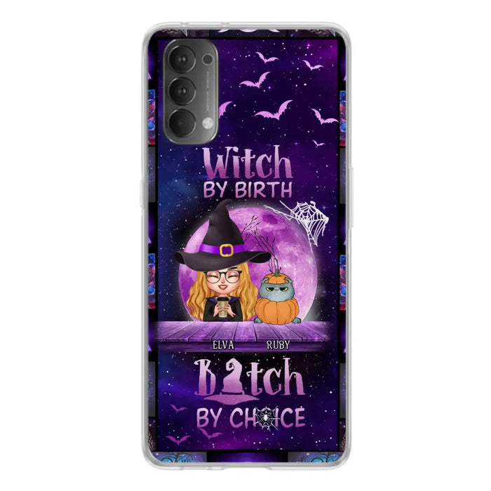 Custom Personalized Witch Phone Case - Gift Idea For Witch/ Dog/ Cat Lover - Upto 4 Pets - Witch By Birth - Case For Xiaomi/ Oppo/ Huawei