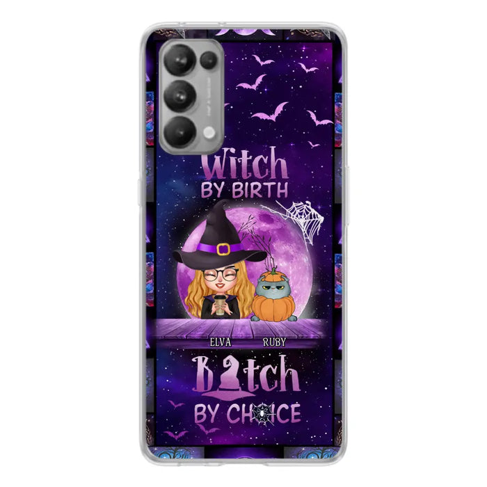 Custom Personalized Witch Phone Case - Gift Idea For Witch/ Dog/ Cat Lover - Upto 4 Pets - Witch By Birth - Case For Xiaomi/ Oppo/ Huawei