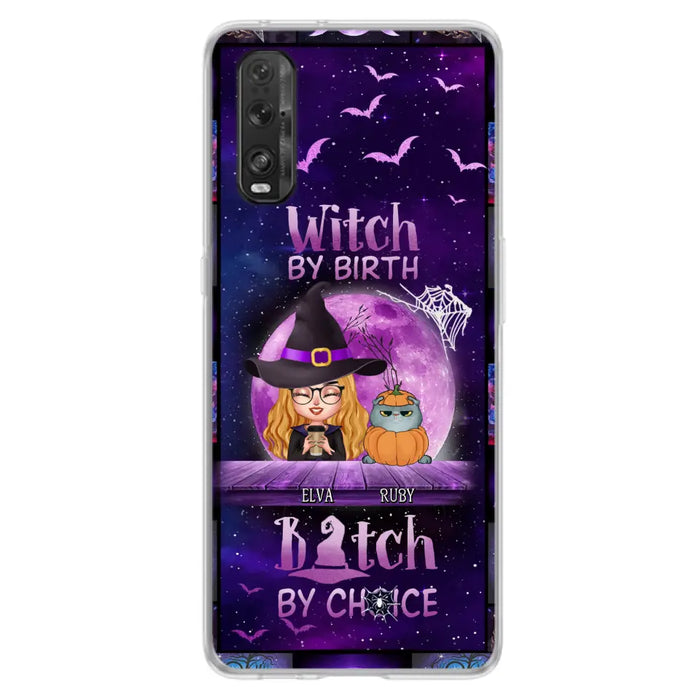 Custom Personalized Witch Phone Case - Gift Idea For Witch/ Dog/ Cat Lover - Upto 4 Pets - Witch By Birth - Case For Xiaomi/ Oppo/ Huawei