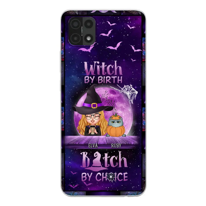 Custom Personalized Witch Phone Case - Gift Idea For Witch/ Dog/ Cat Lover - Upto 4 Pets - Witch By Birth - Case For Xiaomi/ Oppo/ Huawei