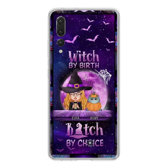 Custom Personalized Witch Phone Case - Gift Idea For Witch/ Dog/ Cat Lover - Upto 4 Pets - Witch By Birth - Case For Xiaomi/ Oppo/ Huawei