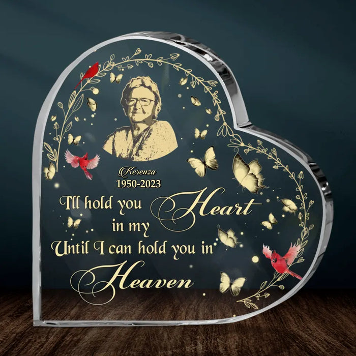 Custom Personalized Photo Heart Shaped Acrylic Plaque - Memorial Gift Idea