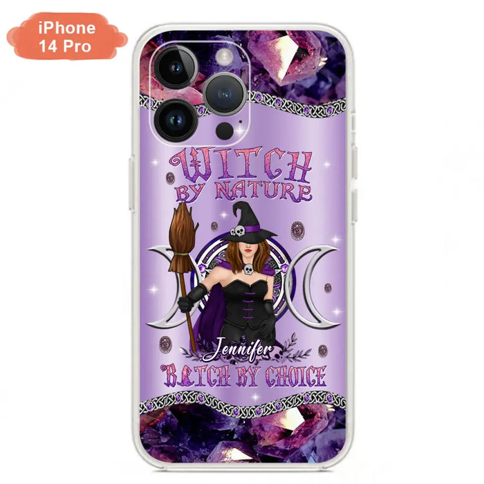 Custom Personalized Sparkling Witch Phone Case - Halloween Gift Idea - Witch By Birth - Case For iPhone/ Samsung