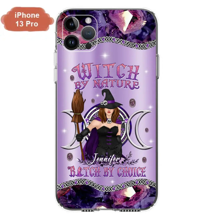 Custom Personalized Sparkling Witch Phone Case - Halloween Gift Idea - Witch By Birth - Case For iPhone/ Samsung