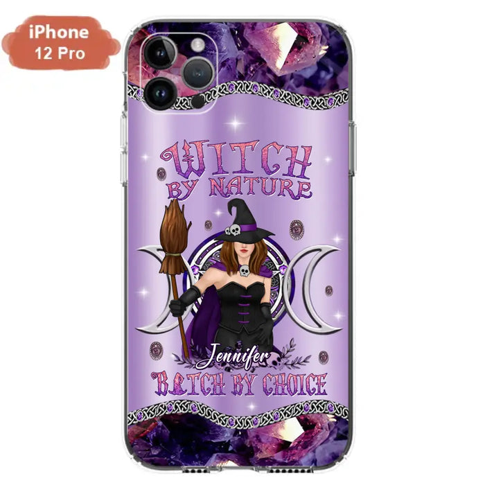 Custom Personalized Sparkling Witch Phone Case - Halloween Gift Idea - Witch By Birth - Case For iPhone/ Samsung