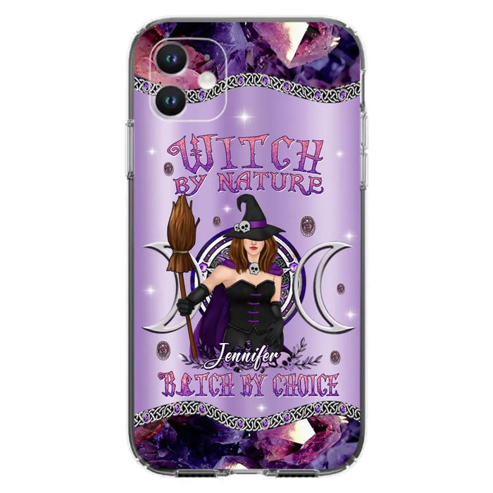 Custom Personalized Sparkling Witch Phone Case - Halloween Gift Idea - Witch By Birth - Case For iPhone/ Samsung