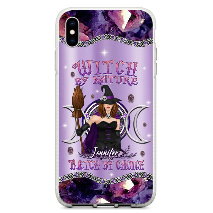 Custom Personalized Sparkling Witch Phone Case - Halloween Gift Idea - Witch By Birth - Case For iPhone/ Samsung