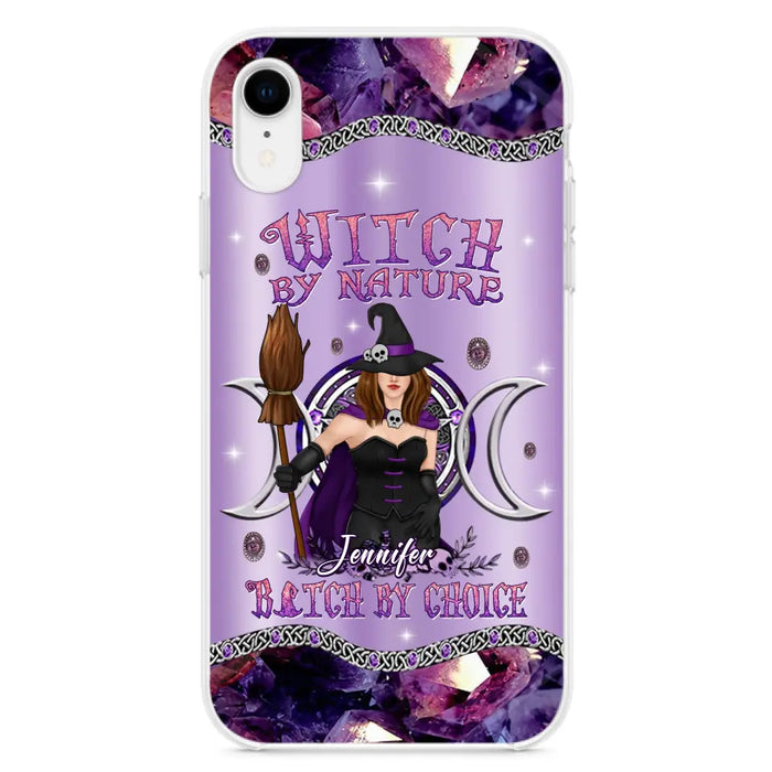 Custom Personalized Sparkling Witch Phone Case - Halloween Gift Idea - Witch By Birth - Case For iPhone/ Samsung