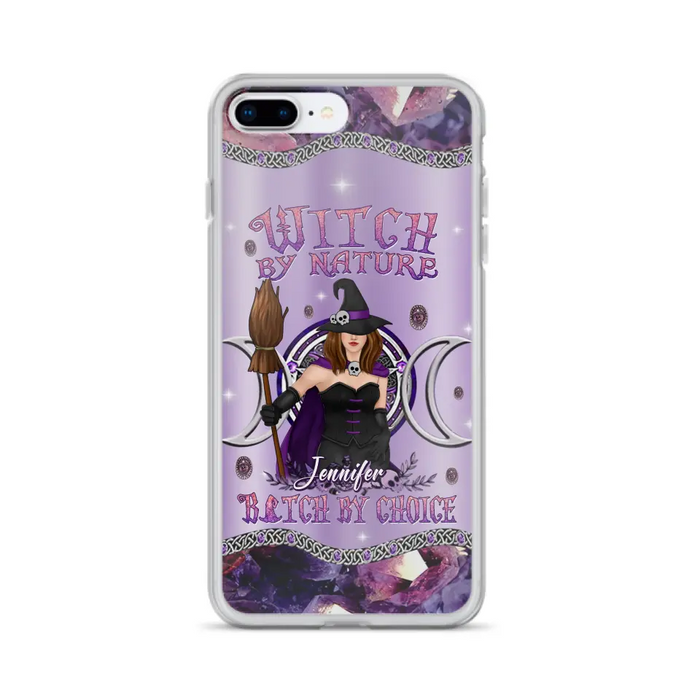 Custom Personalized Sparkling Witch Phone Case - Halloween Gift Idea - Witch By Birth - Case For iPhone/ Samsung