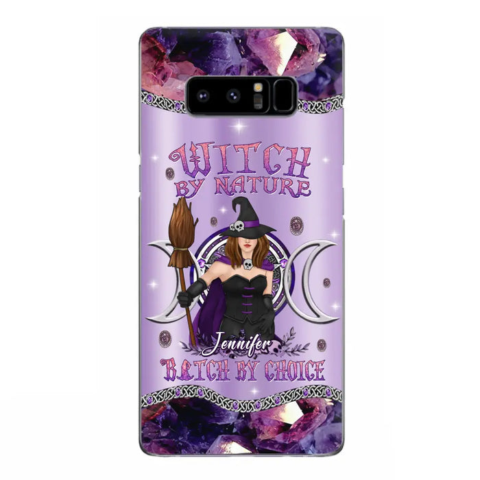 Custom Personalized Sparkling Witch Phone Case - Halloween Gift Idea - Witch By Birth - Case For iPhone/ Samsung