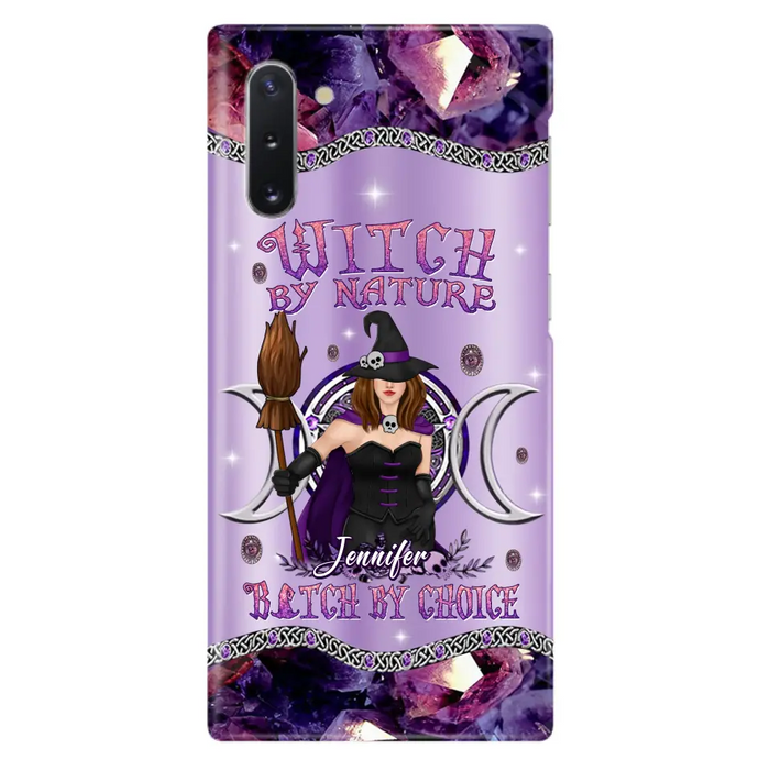 Custom Personalized Sparkling Witch Phone Case - Halloween Gift Idea - Witch By Birth - Case For iPhone/ Samsung