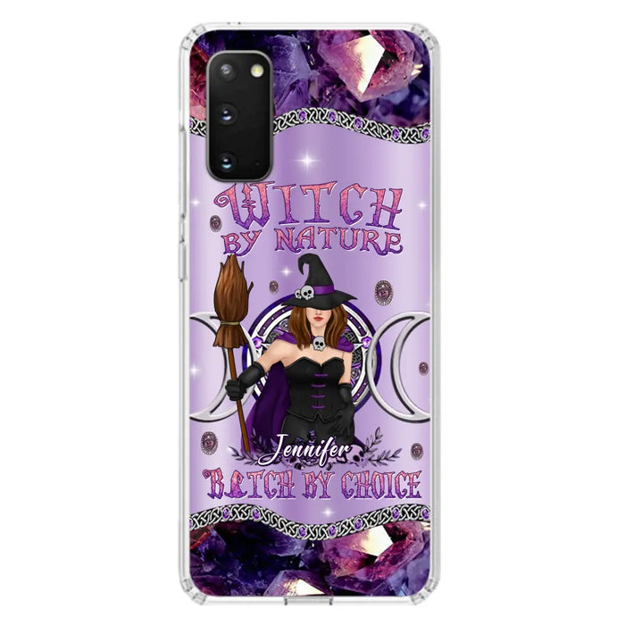 Custom Personalized Sparkling Witch Phone Case - Halloween Gift Idea - Witch By Birth - Case For iPhone/ Samsung