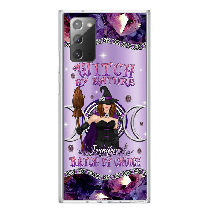 Custom Personalized Sparkling Witch Phone Case - Halloween Gift Idea - Witch By Birth - Case For iPhone/ Samsung