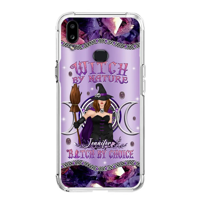 Custom Personalized Sparkling Witch Phone Case - Halloween Gift Idea - Witch By Birth - Case For iPhone/ Samsung