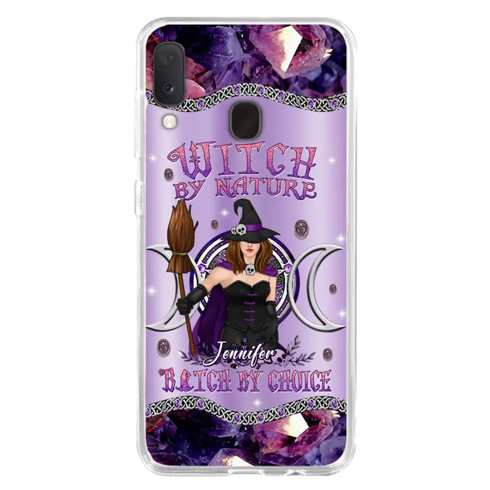 Custom Personalized Sparkling Witch Phone Case - Halloween Gift Idea - Witch By Birth - Case For iPhone/ Samsung