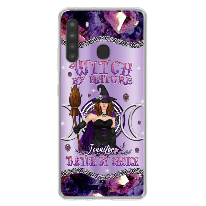 Custom Personalized Sparkling Witch Phone Case - Halloween Gift Idea - Witch By Birth - Case For iPhone/ Samsung