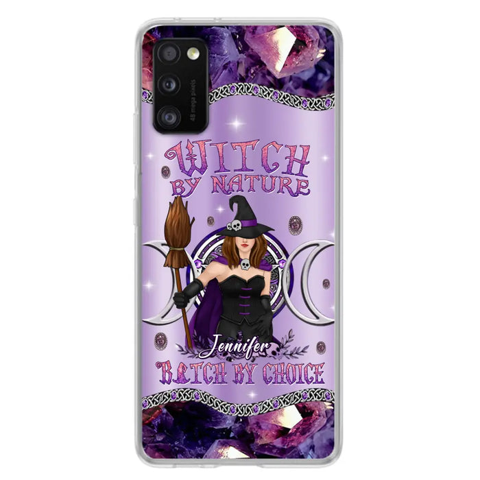 Custom Personalized Sparkling Witch Phone Case - Halloween Gift Idea - Witch By Birth - Case For iPhone/ Samsung