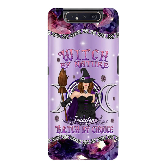 Custom Personalized Sparkling Witch Phone Case - Halloween Gift Idea - Witch By Birth - Case For iPhone/ Samsung