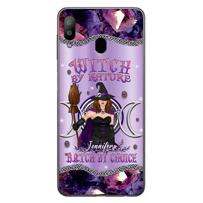 Custom Personalized Sparkling Witch Phone Case - Halloween Gift Idea - Witch By Birth - Case For iPhone/ Samsung