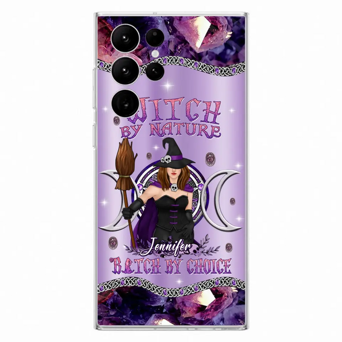 Custom Personalized Sparkling Witch Phone Case - Halloween Gift Idea - Witch By Birth - Case For iPhone/ Samsung