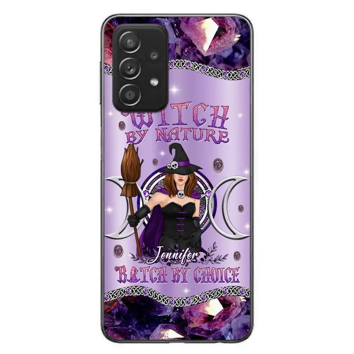 Custom Personalized Sparkling Witch Phone Case - Halloween Gift Idea - Witch By Birth - Case For iPhone/ Samsung