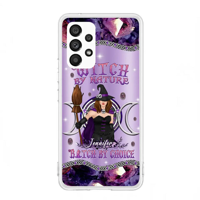 Custom Personalized Sparkling Witch Phone Case - Halloween Gift Idea - Witch By Birth - Case For iPhone/ Samsung