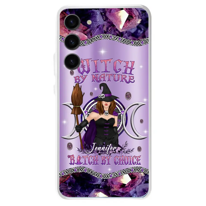 Custom Personalized Sparkling Witch Phone Case - Halloween Gift Idea - Witch By Birth - Case For iPhone/ Samsung