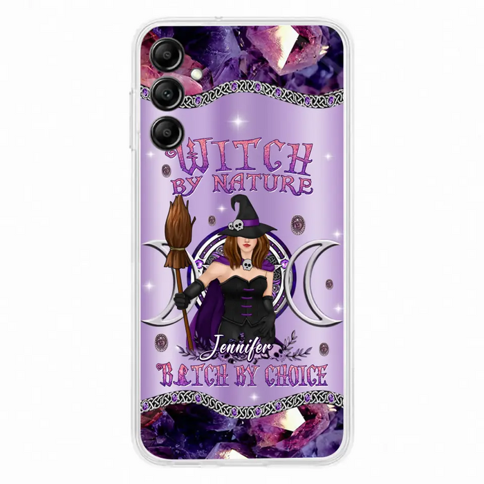 Custom Personalized Sparkling Witch Phone Case - Halloween Gift Idea - Witch By Birth - Case For iPhone/ Samsung