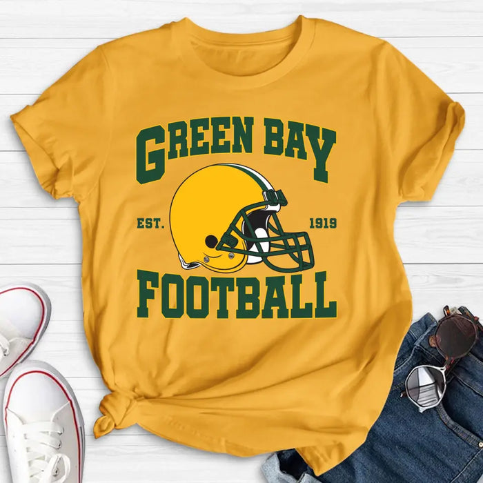 Custom Personalized Green Bay Football T-shirt - Gift Idea For Sports Lover