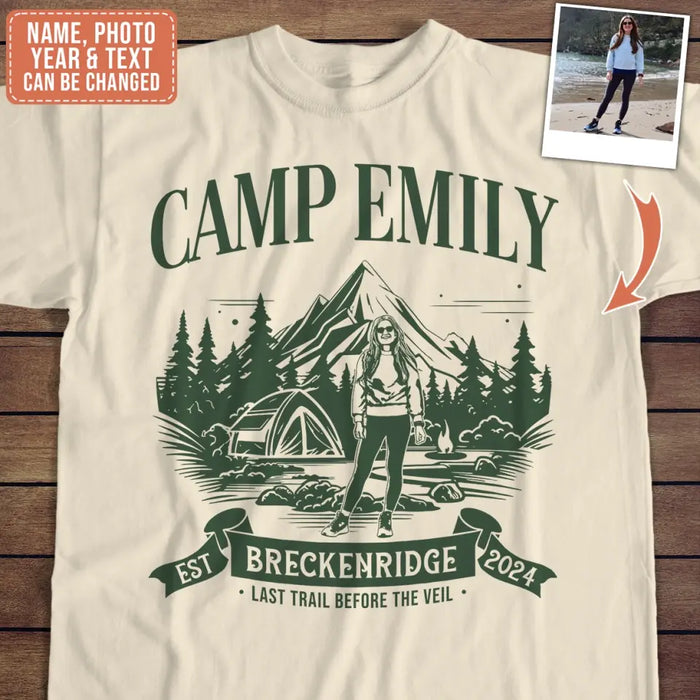 Custom Personalized Camping Vintage T-shirt - Upload Photo - Gift Idea For Camping Lover