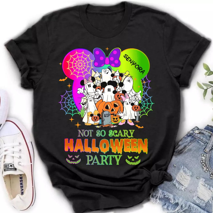 Custom Personalized Halloween Party T-shirt/ Long Sleeve/ Sweatshirt/ Hoodie - Halloween Gift Idea For Family/ Friends - Not So Scary Halloween Party