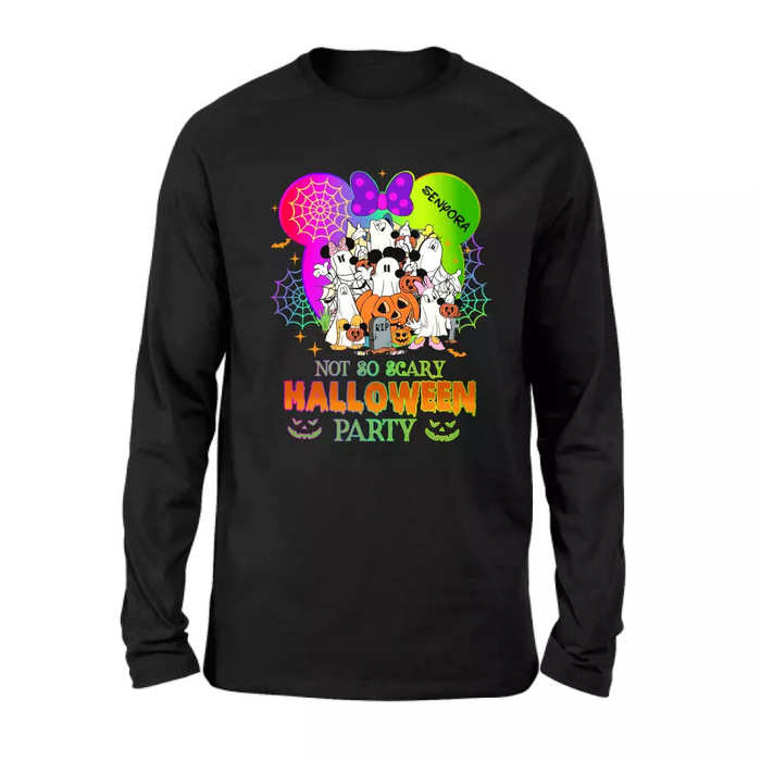 Custom Personalized Halloween Party T-shirt/ Long Sleeve/ Sweatshirt/ Hoodie - Halloween Gift Idea For Family/ Friends - Not So Scary Halloween Party