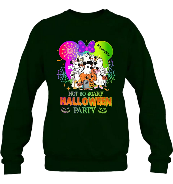 Custom Personalized Halloween Party T-shirt/ Long Sleeve/ Sweatshirt/ Hoodie - Halloween Gift Idea For Family/ Friends - Not So Scary Halloween Party