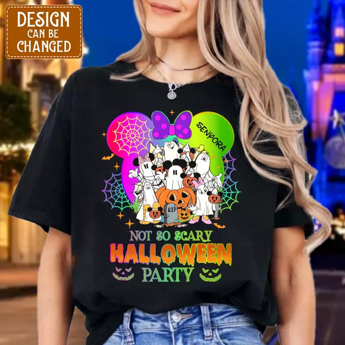 Custom Personalized Halloween Party T-shirt/ Long Sleeve/ Sweatshirt/ Hoodie - Halloween Gift Idea For Family/ Friends - Not So Scary Halloween Party