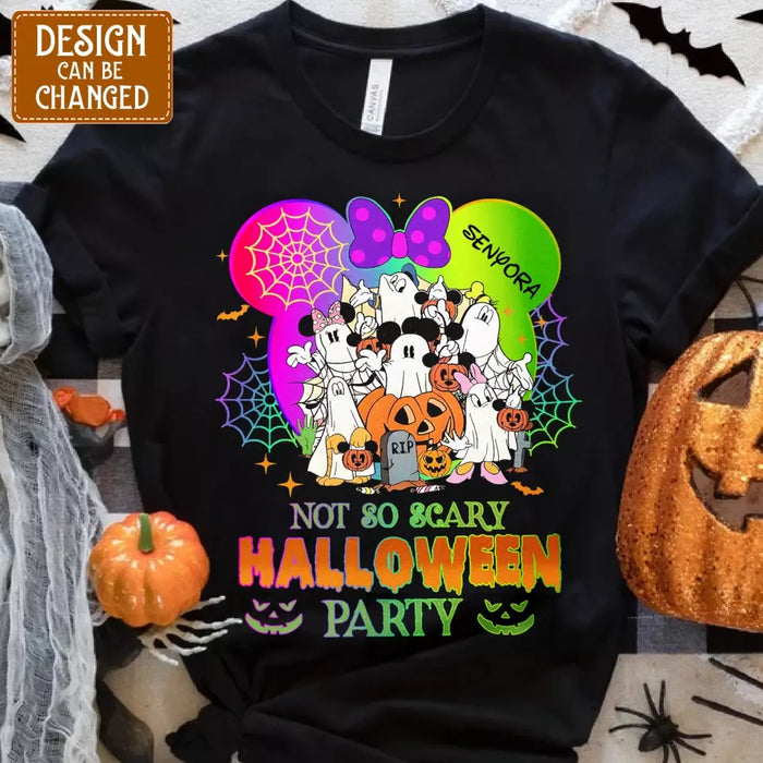 Custom Personalized Halloween Party T-shirt/ Long Sleeve/ Sweatshirt/ Hoodie - Halloween Gift Idea For Family/ Friends - Not So Scary Halloween Party