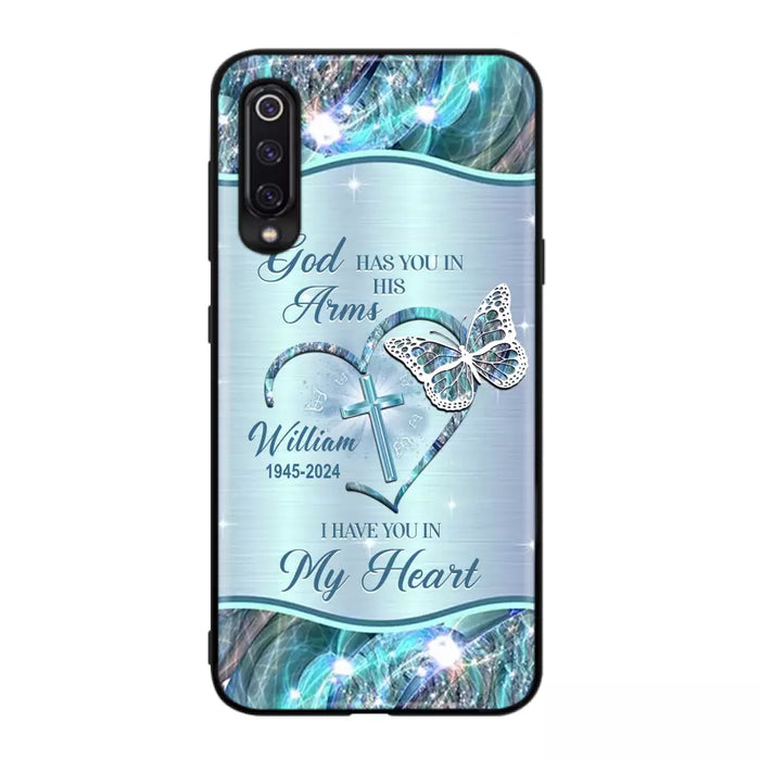 Custom Personalized Memorial Phone Case - Memorial Gift For Family Member - God Has You In His Arms I Have You In My Heart - Case For Xiaomi/ Oppo/ Huawei