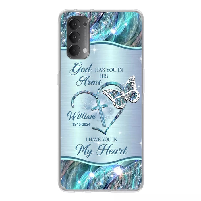 Custom Personalized Memorial Phone Case - Memorial Gift For Family Member - God Has You In His Arms I Have You In My Heart - Case For Xiaomi/ Oppo/ Huawei