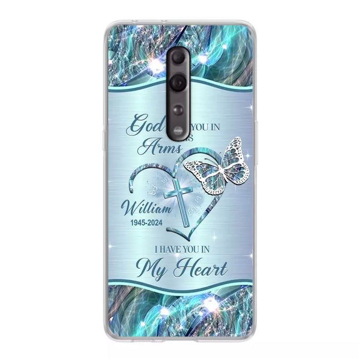 Custom Personalized Memorial Phone Case - Memorial Gift For Family Member - God Has You In His Arms I Have You In My Heart - Case For Xiaomi/ Oppo/ Huawei