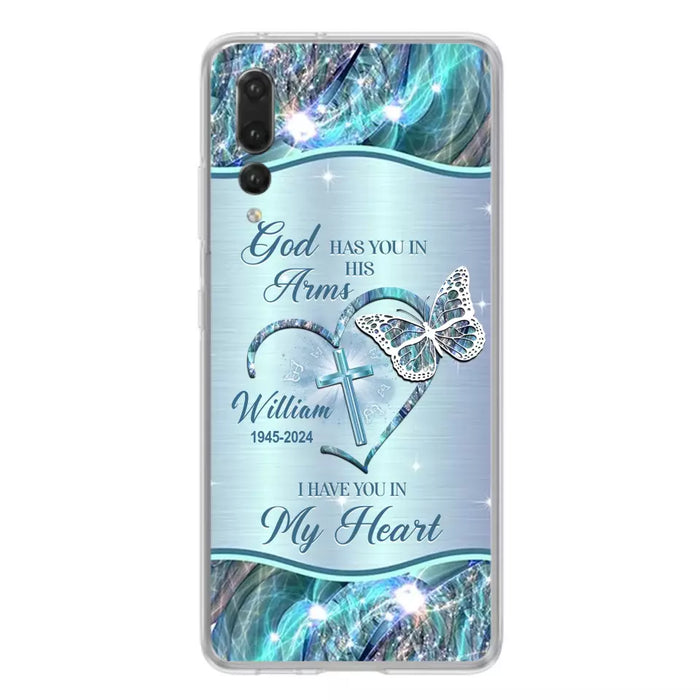 Custom Personalized Memorial Phone Case - Memorial Gift For Family Member - God Has You In His Arms I Have You In My Heart - Case For Xiaomi/ Oppo/ Huawei