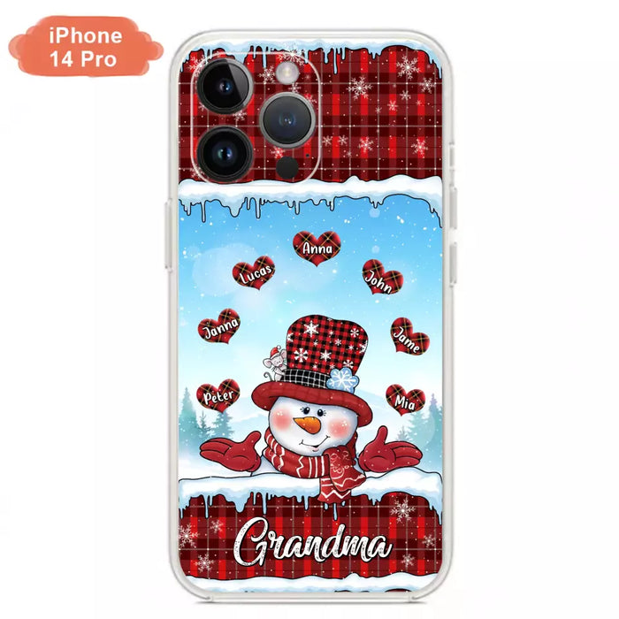 Custom Personalized Grandma Children Phone Case - Christmas Gift For Grandma/ Mom - Upto 7 Kids - Case For iPhone/ Samsung