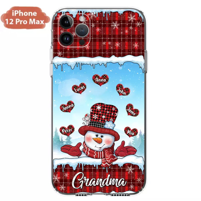 Custom Personalized Grandma Children Phone Case - Christmas Gift For Grandma/ Mom - Upto 7 Kids - Case For iPhone/ Samsung