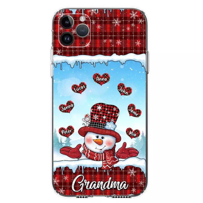 Custom Personalized Grandma Children Phone Case - Christmas Gift For Grandma/ Mom - Upto 7 Kids - Case For iPhone/ Samsung